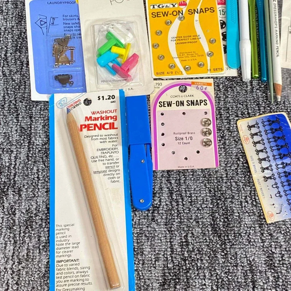 Singer Wrights Vintage Sewing Notions Lot Unisex OS Mixed Retro Craft‎ Supplies